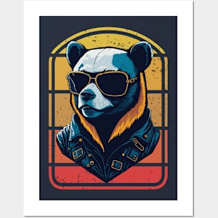 bear with sunglasses Posters and Art